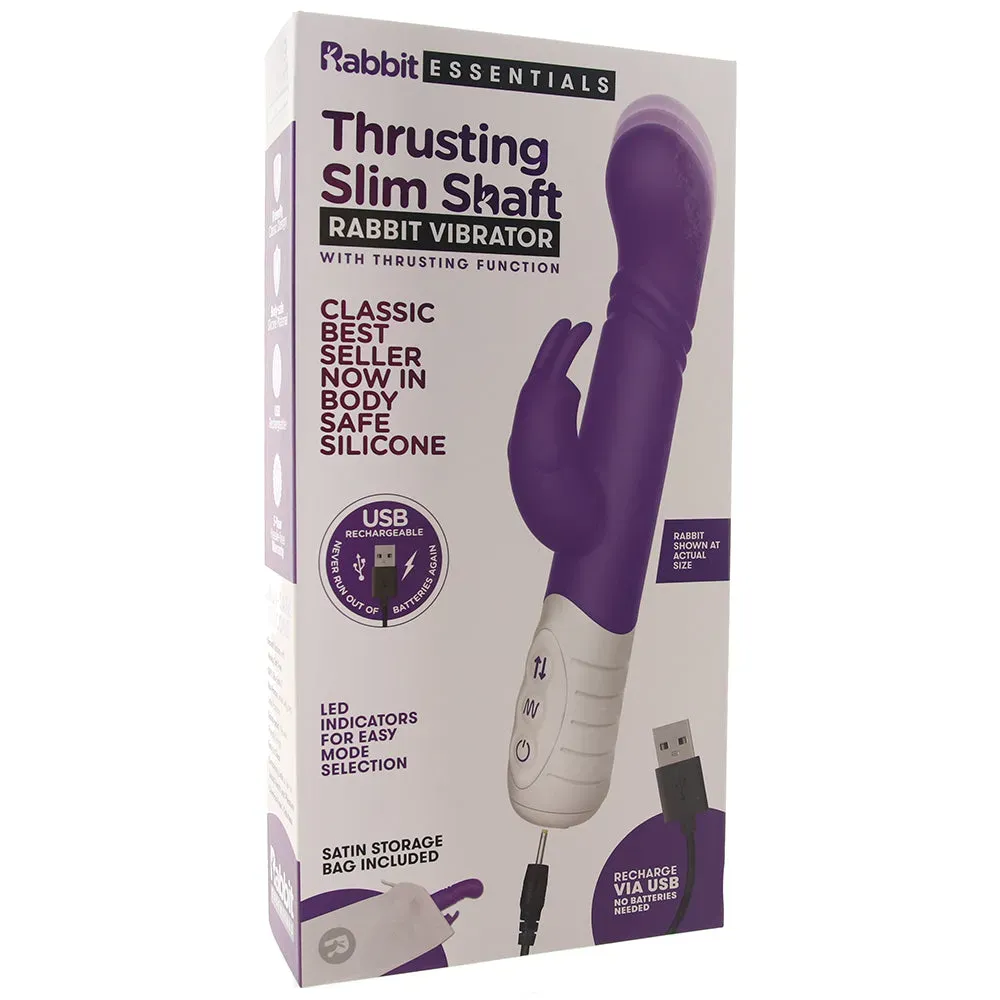Electric Eel  Slim Shaft Thrusting Rabbit Vibe in Purple-Seduce Mart