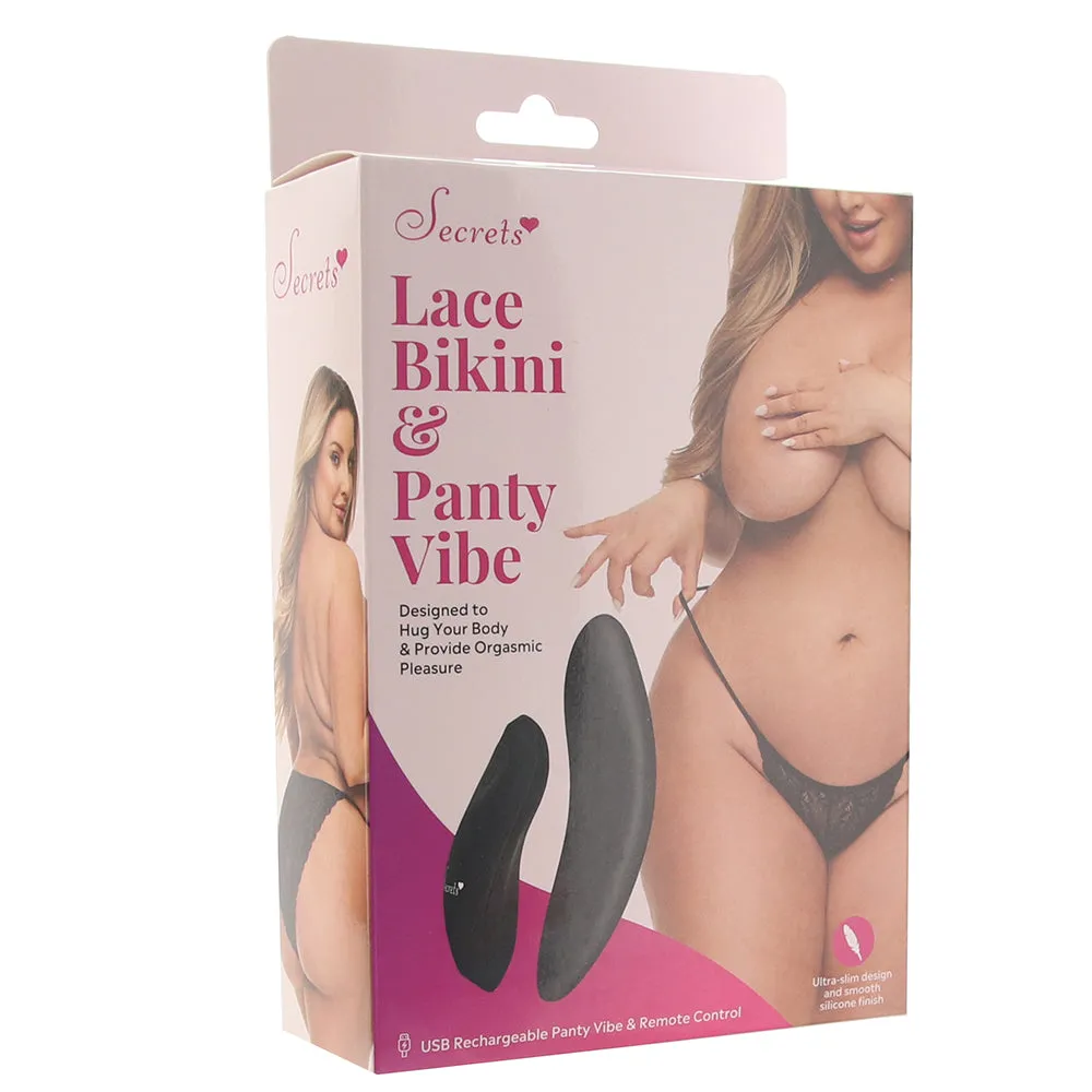 X-Gen  Black Lace Bikini &amp; Remote Panty Vibe in OSXL-Seduce Mart