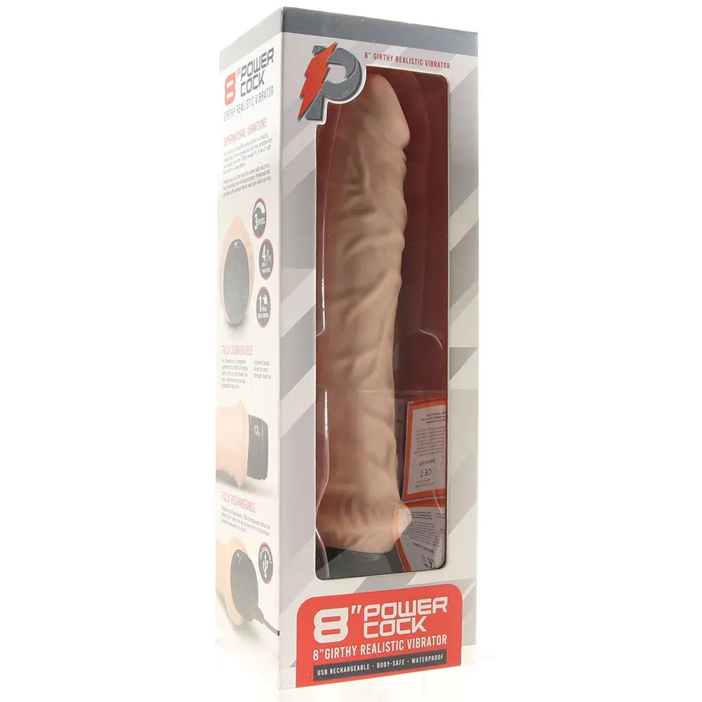 Electric Eel  Power Cock 8 Inch Girthy Realistic Vibe in Light-Seduce Mart