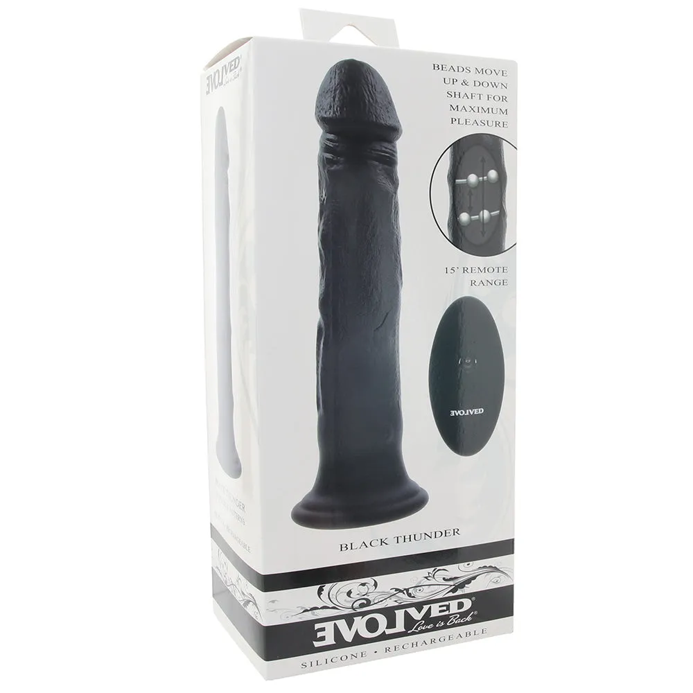 Evolved Novelties  Black Thunder Vibe with Massage Beads-Seduce Mart