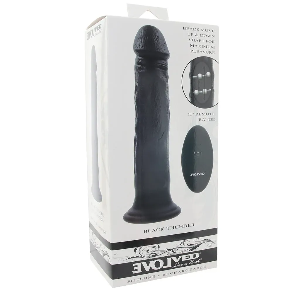 Evolved Novelties  Black Thunder Vibe with Massage Beads-Seduce Mart