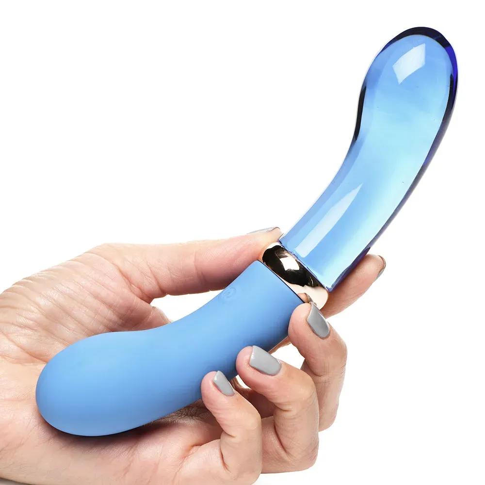 XR Brands  Prisms Bleu Dual Ended Silicone and Glass G-Vibe-Seduce Mart
