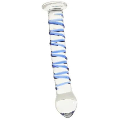 Electric Eel  gläs Double Penetration Swirly Dildo &amp; Plug Set