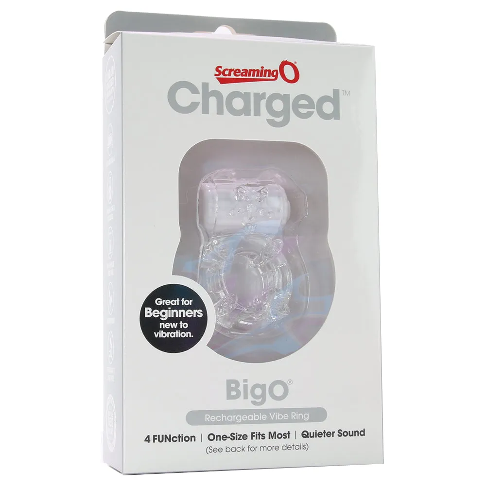 Screaming O  BigO Rechargeable Vibe Ring in Clear-Seduce Mart