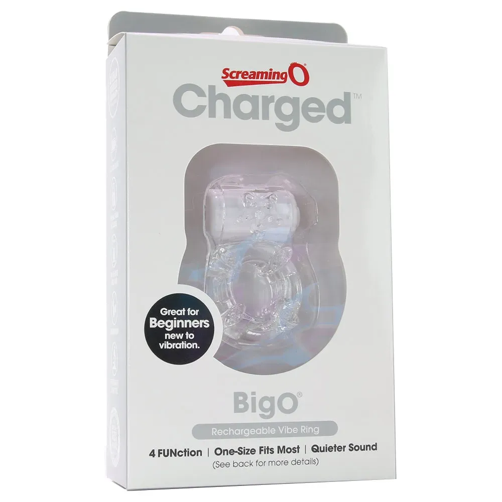 Screaming O  BigO Rechargeable Vibe Ring in Clear-Seduce Mart