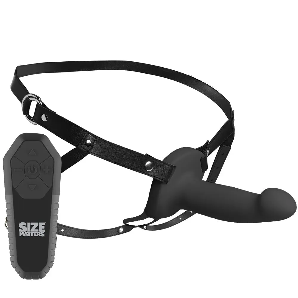 XR Brands  Size Matters 2 Inch Smooth Vibrating Penis Sheath in Black-Seduce Mart