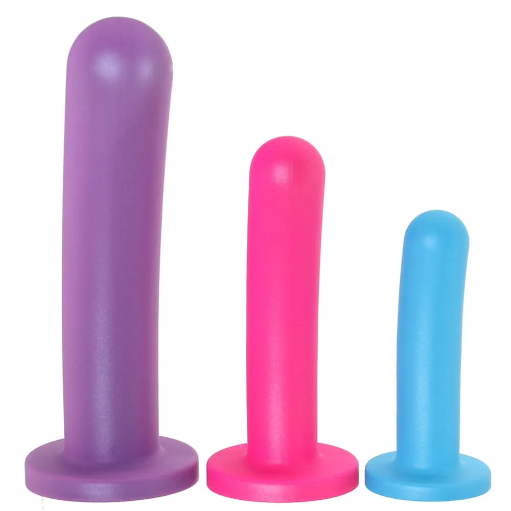 XR Brands  Strap U Triple Peg Vibrating Silicone Dildo Set-Seduce Mart