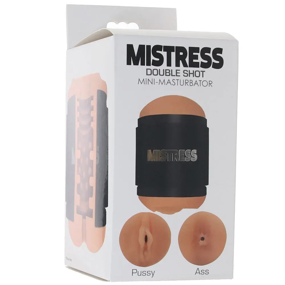 XR Brands  Mistress Double Shot Mini Masturbator in Light