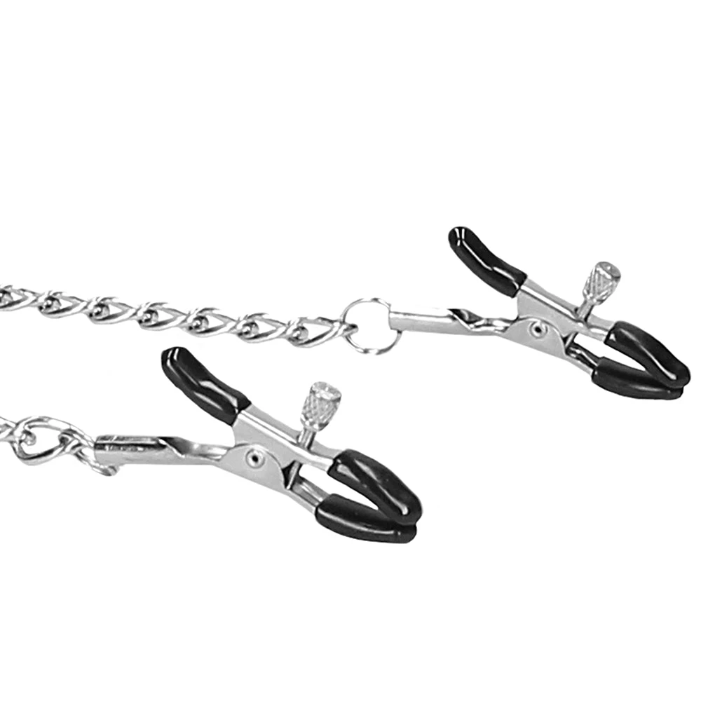 Black &amp; White Breathable Ball Gag With Nipple Clamps