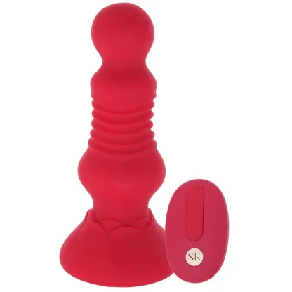X-Gen  Secret Kisses Rosebud Thrusting Butt Plug-Seduce Mart