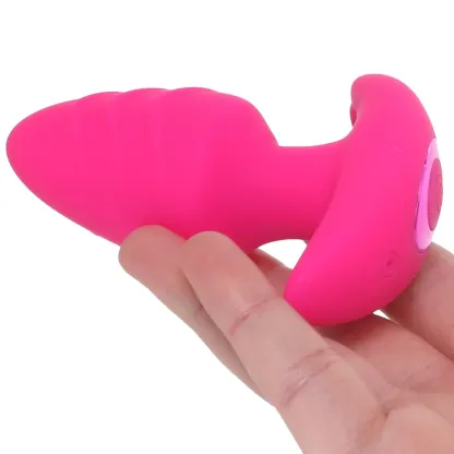 XR Brands  Bang! Rotating &amp; Vibrating Butt Plug in Pink-Seduce Mart