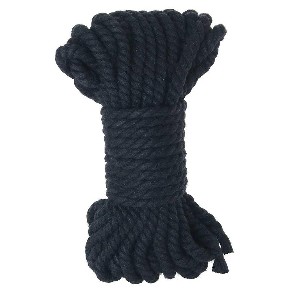 Merci Bind &amp; Tie Hemp 30ft Bondage Rope in Black