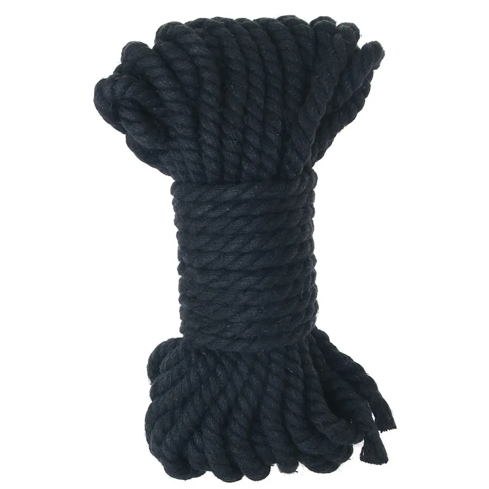 Merci Bind &amp; Tie Hemp 30ft Bondage Rope in Black