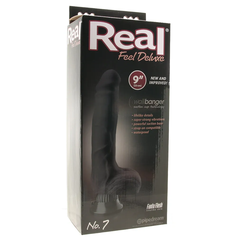 Pipedream  Real Feel Deluxe 9 Inch Vibrating Wall Banger Dildo in Blac-Seduce Mart