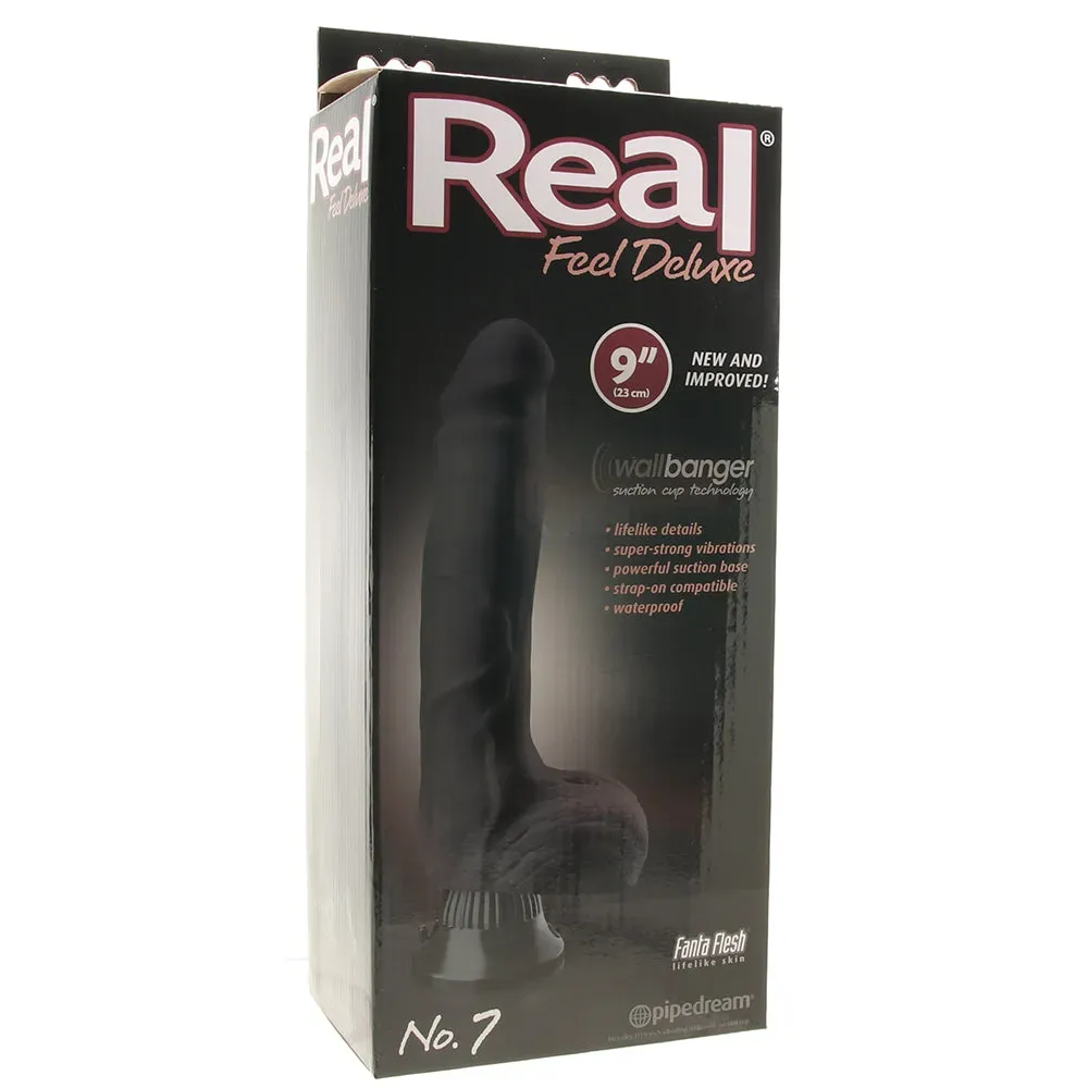 Pipedream  Real Feel Deluxe 9 Inch Vibrating Wall Banger Dildo in Blac-Seduce Mart