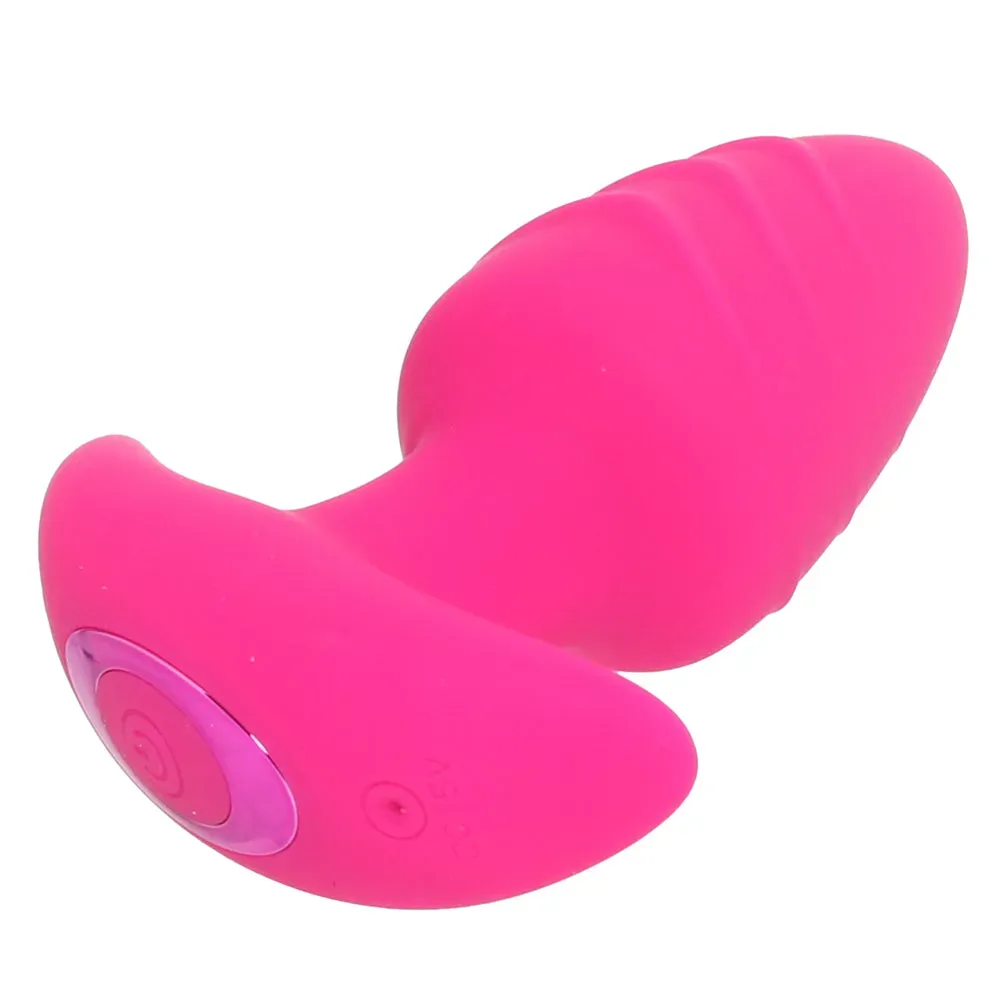 XR Brands  Bang! Rotating &amp; Vibrating Butt Plug in Pink-Seduce Mart