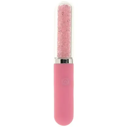 ns novelties  Stardust Posh Rechargeable Glass Vibe in Pink-Seduce Mart