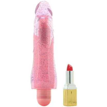 Blush  Glow Dicks 8 Inch Molly Light Show Vibe in Pink-Seduce Mart