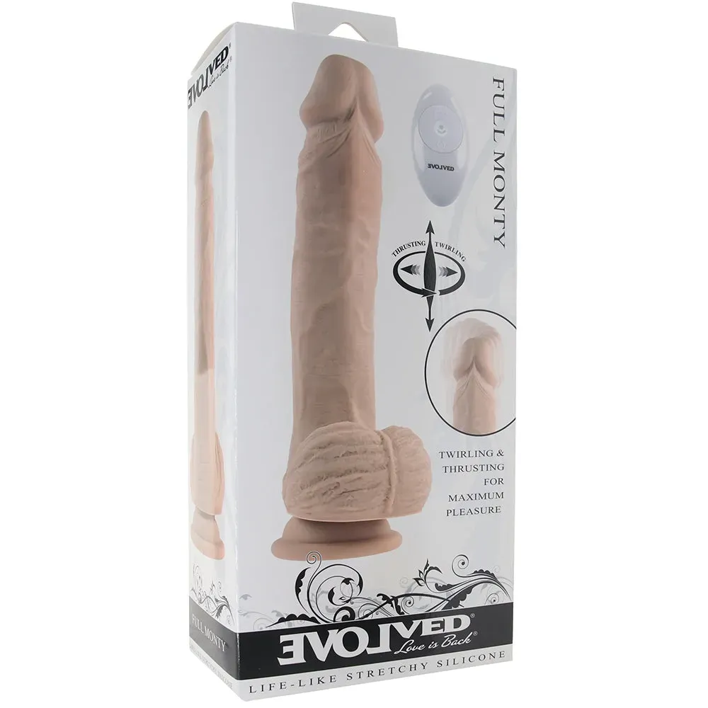 Evolved Novelties  Full Monty 9 Inch Thrusting and Twirling Dildo in Light-Seduce Mart