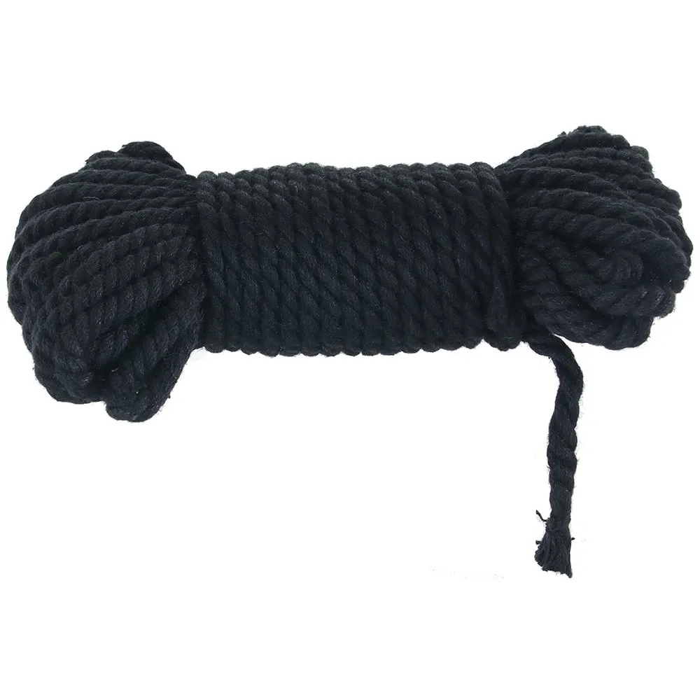 Merci Bind &amp; Tie Hemp 30ft Bondage Rope in Black