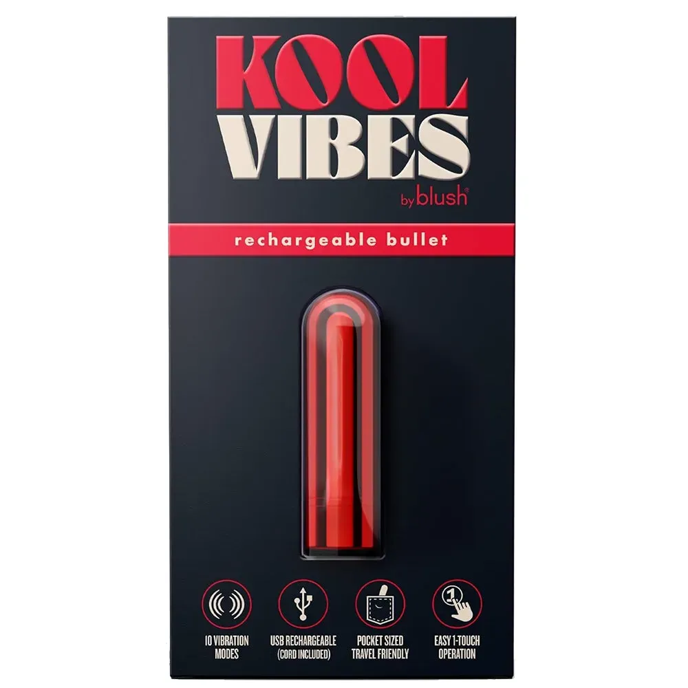 Blush  Kool Vibes Rechargeable Mini Bullet in Cherry-Seduce Mart