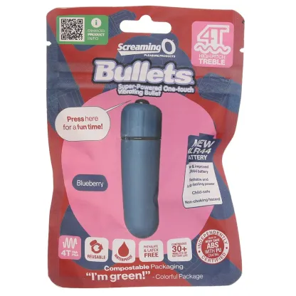 Screaming O  Bullets Treble One Touch Vibe in Blueberry-Seduce Mart