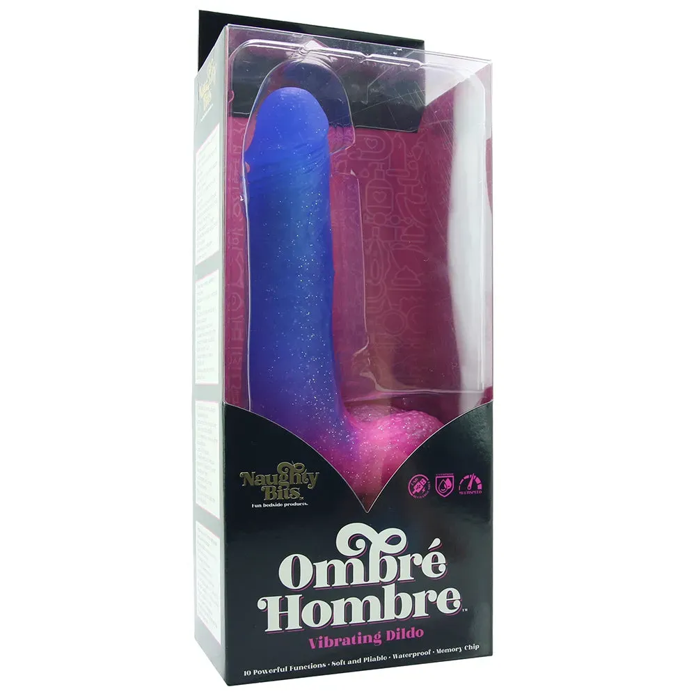 CalExotics  Naughty Bits Ombré Hombre Vibrating Dildo-Seduce Mart