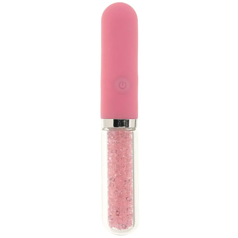 ns novelties  Stardust Posh Rechargeable Glass Vibe in Pink-Seduce Mart