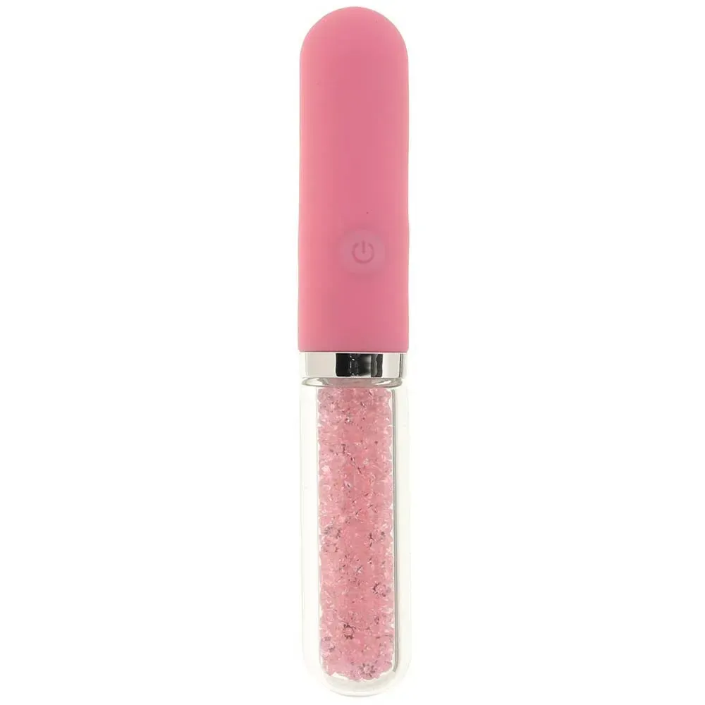 ns novelties  Stardust Posh Rechargeable Glass Vibe in Pink-Seduce Mart