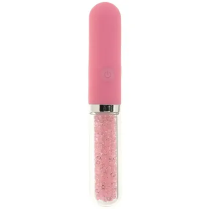 ns novelties  Stardust Posh Rechargeable Glass Vibe in Pink-Seduce Mart