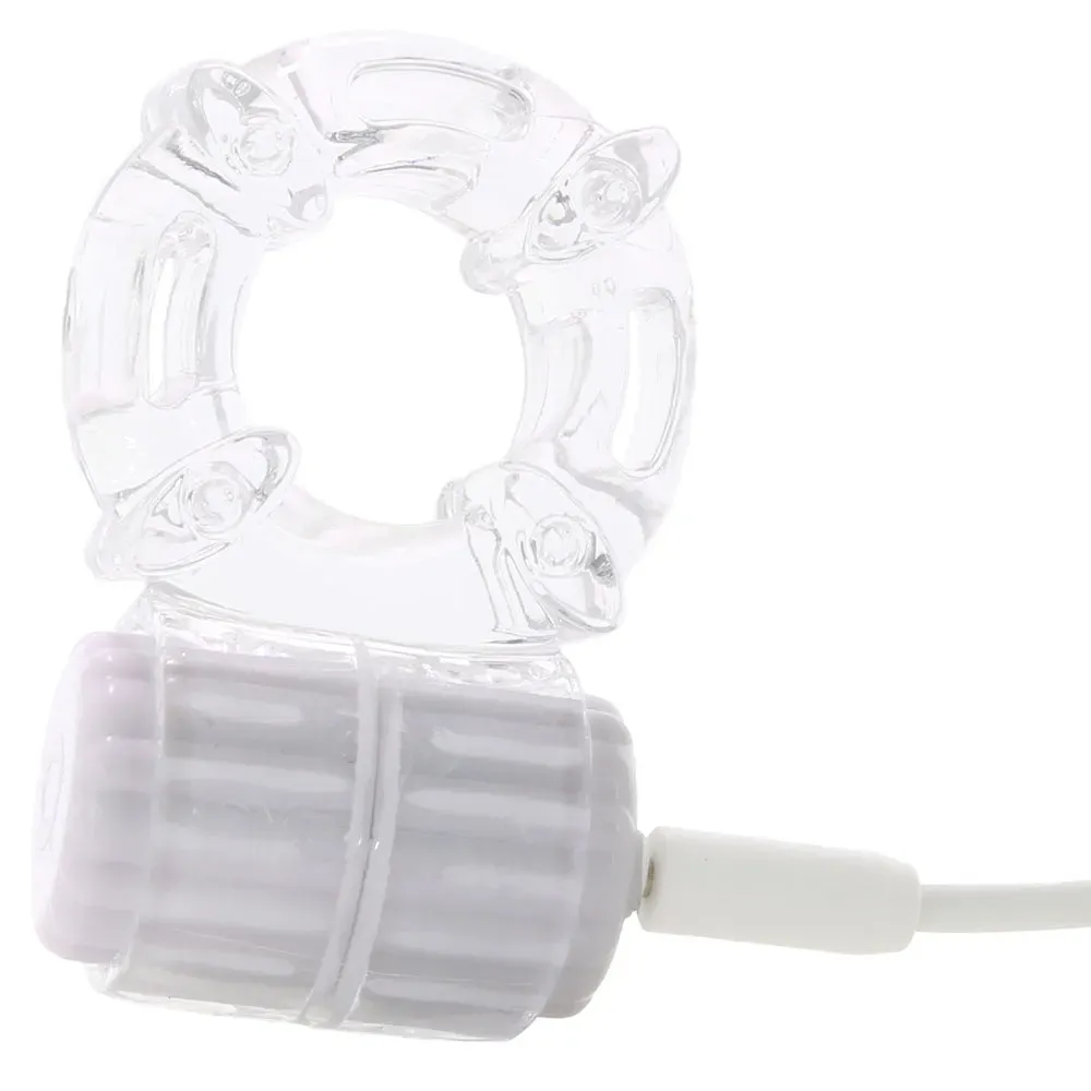 Screaming O  BigO Rechargeable Vibe Ring in Clear-Seduce Mart
