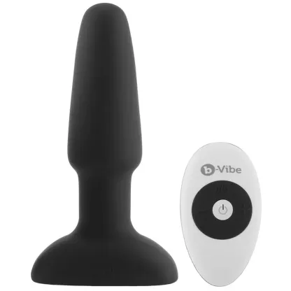 B-Vibe  Remote Silicone Rimming 2 Plug in Black-Seduce Mart