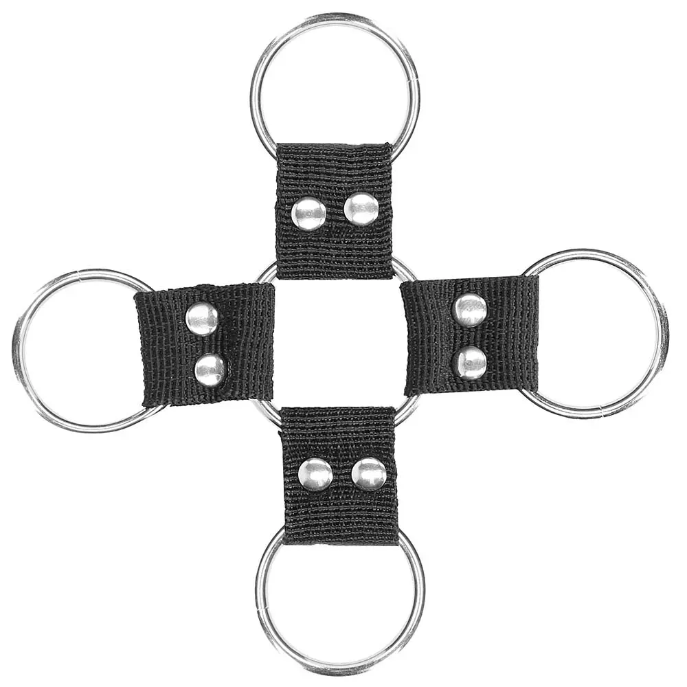 Black &amp; White Velcro Hogtie With Cuffs