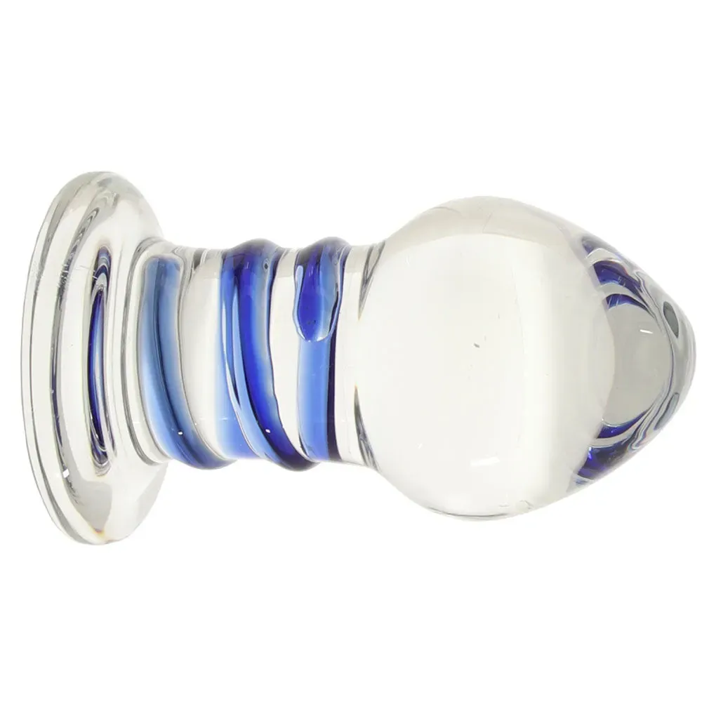 Electric Eel  gläs Double Penetration Swirly Dildo &amp; Plug Set