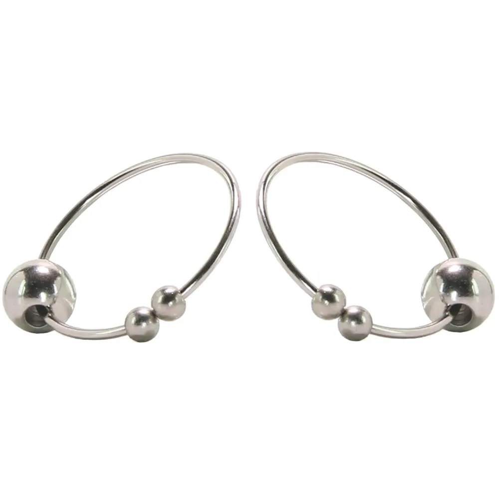Nipple play Non-Piercing Nipple Rings in Silver