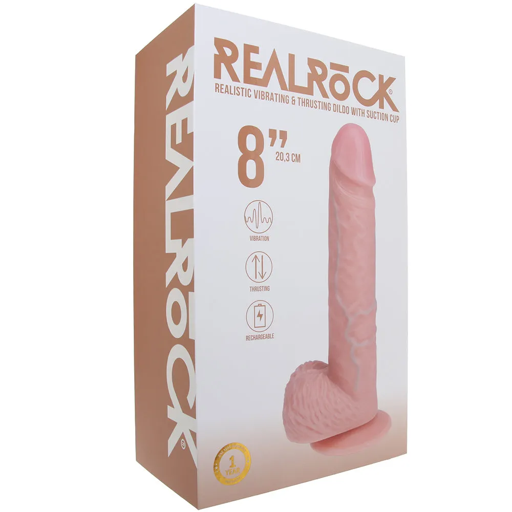 Shots Toys  RealRock 8 Inch Thrusting Dildo in Light-Seduce Mart