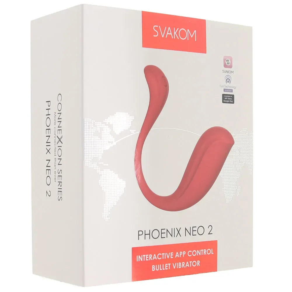 Svakom  Phoenix Neo 2 App Controlled Vibe in Red-Seduce Mart