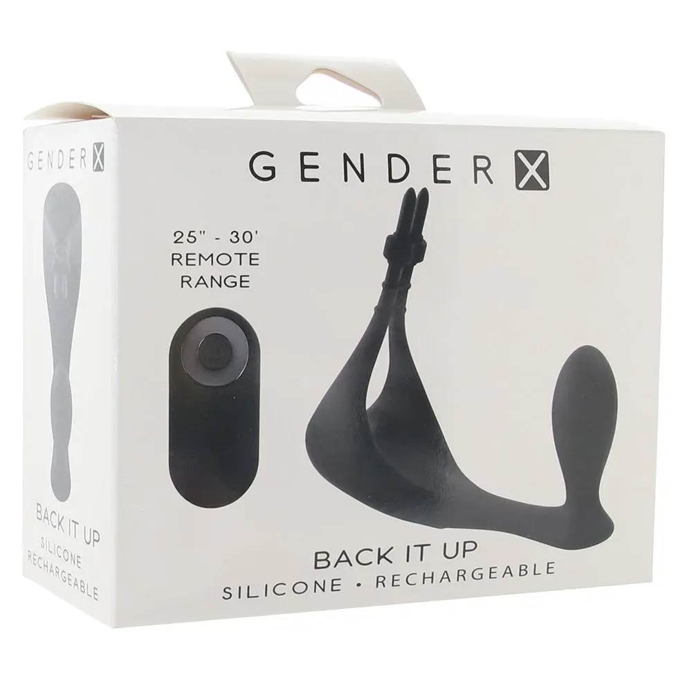 Evolved Novelties  Gender X Back It Up Remote Plug and Ring Vibe-Seduce Mart