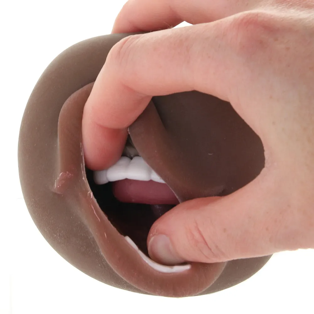CalExotics  Stroke It Anatomical Mouth Stroker in Brown