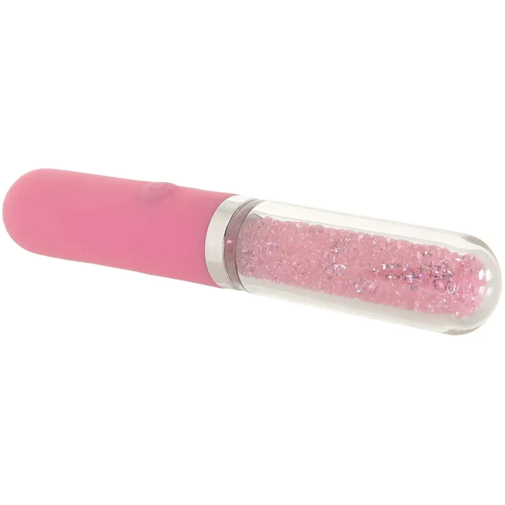 ns novelties  Stardust Posh Rechargeable Glass Vibe in Pink-Seduce Mart