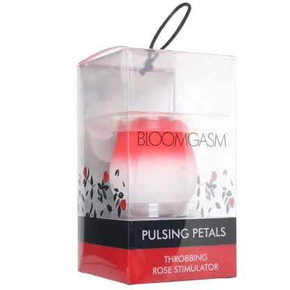 XR Brands  Bloomgasm Pulsing Petals Rose Stimulator in Red-Seduce Mart