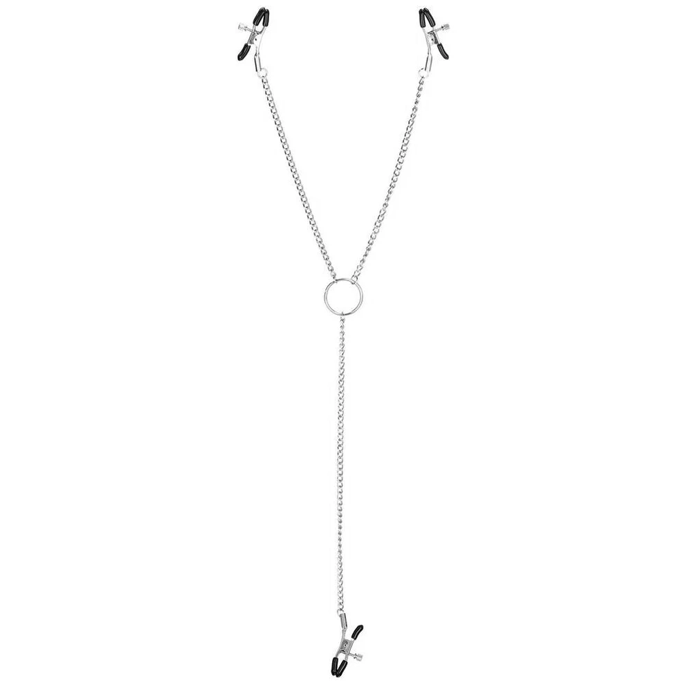 Nipple play Triple Intimate Clamps in Silver