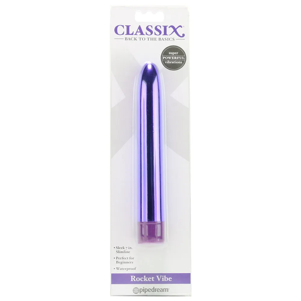 Pipedream  Classix 7 Inch Slimline Rocket Vibe in Metallic Purple-Seduce Mart