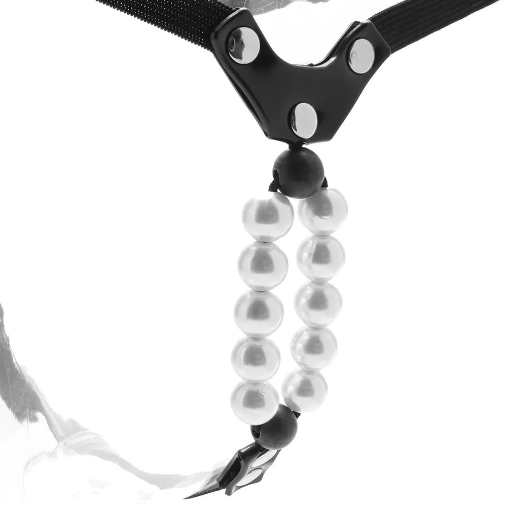 CalExotics  Lover's Thong with Pleasure Pearls-Seduce Mart