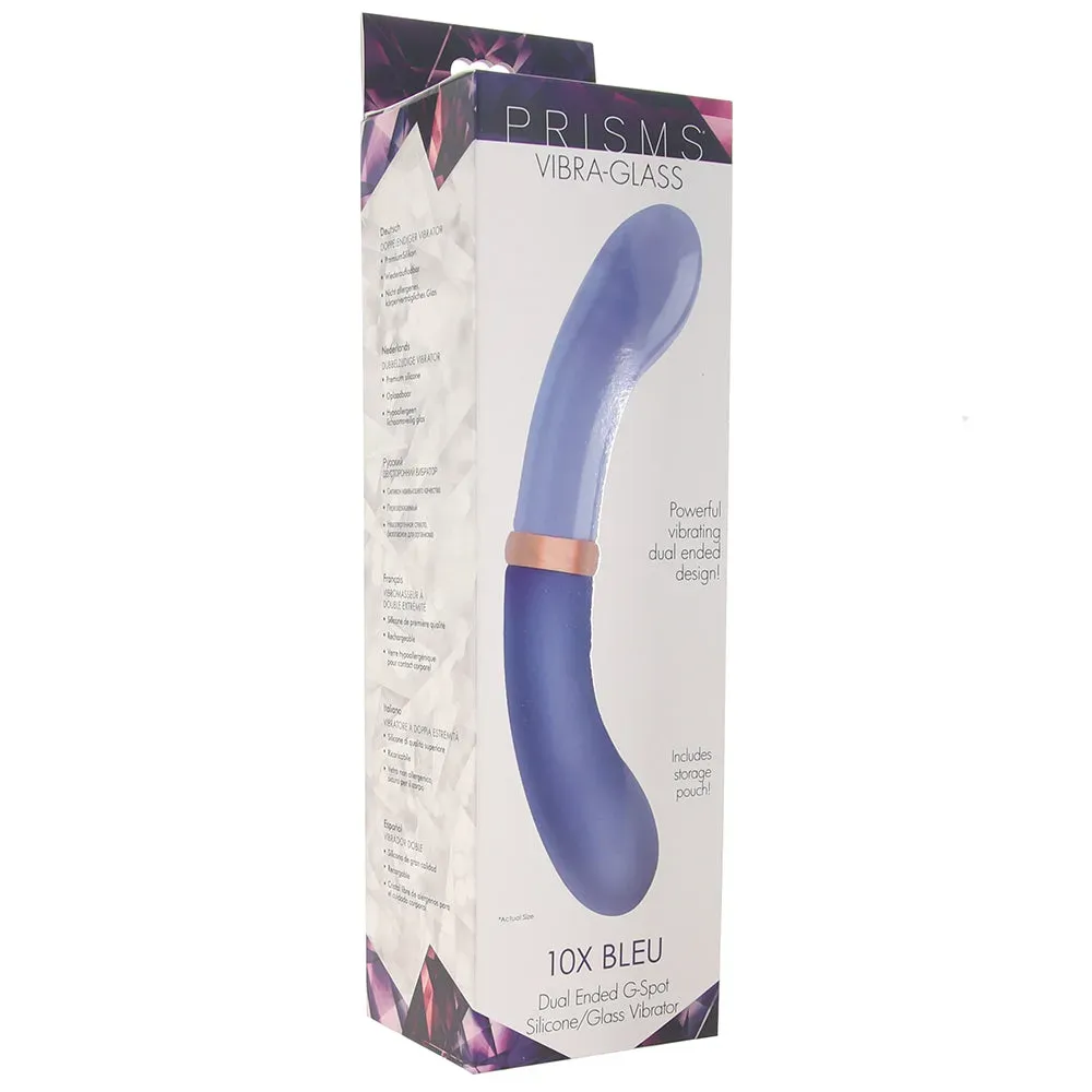 XR Brands  Prisms Bleu Dual Ended Silicone and Glass G-Vibe-Seduce Mart