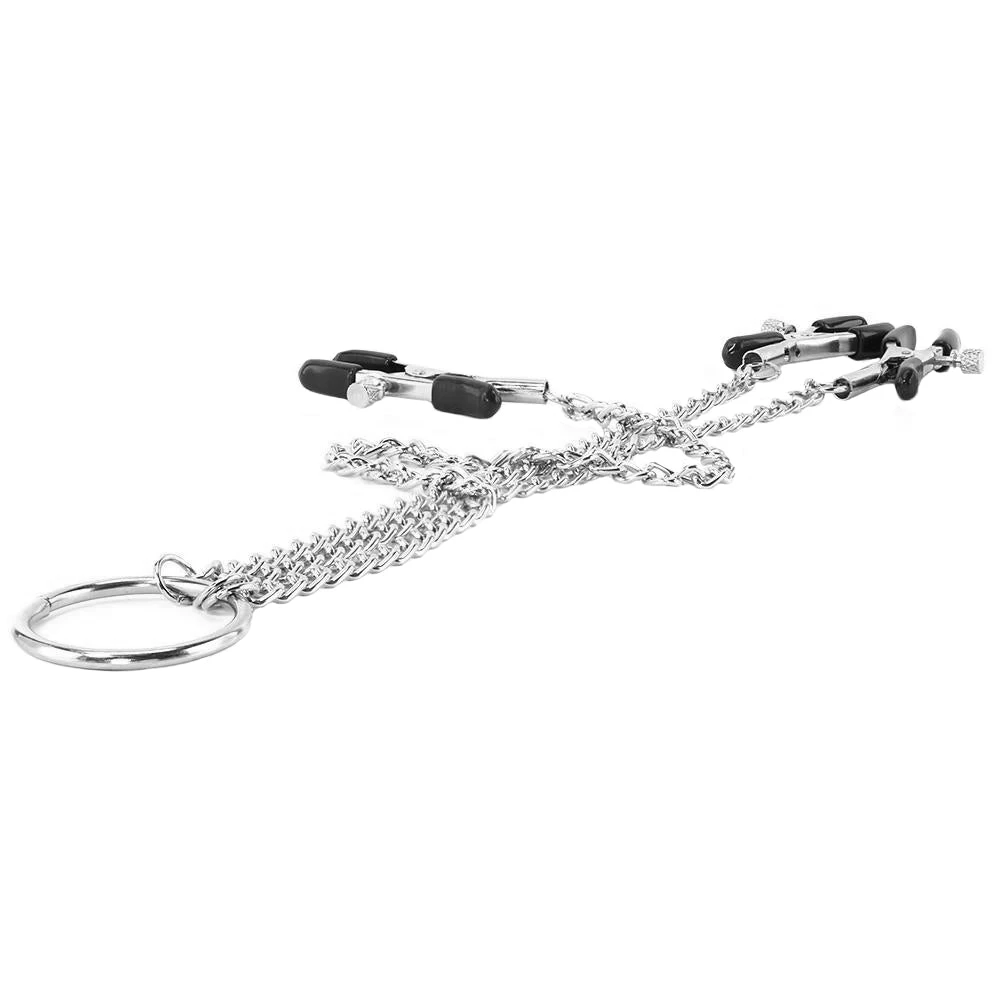 Nipple play Triple Intimate Clamps in Silver