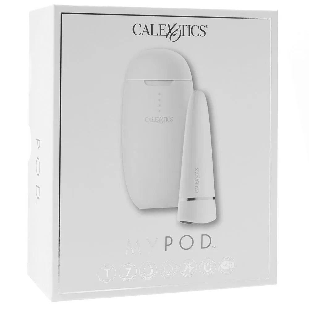 CalExotics  My Pod Travel Vibe with UV Sanitizer in White-Seduce Mart