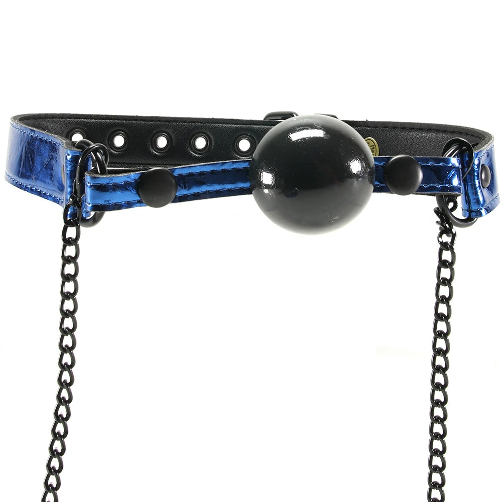 WhipSmart Ball Gag &amp; Nipple Clamps in Blue