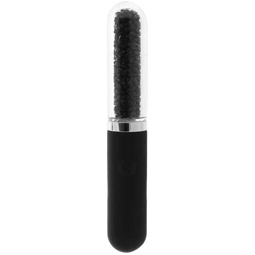 ns novelties  Stardust Posh Rechargeable Glass Vibe in Black-Seduce Mart
