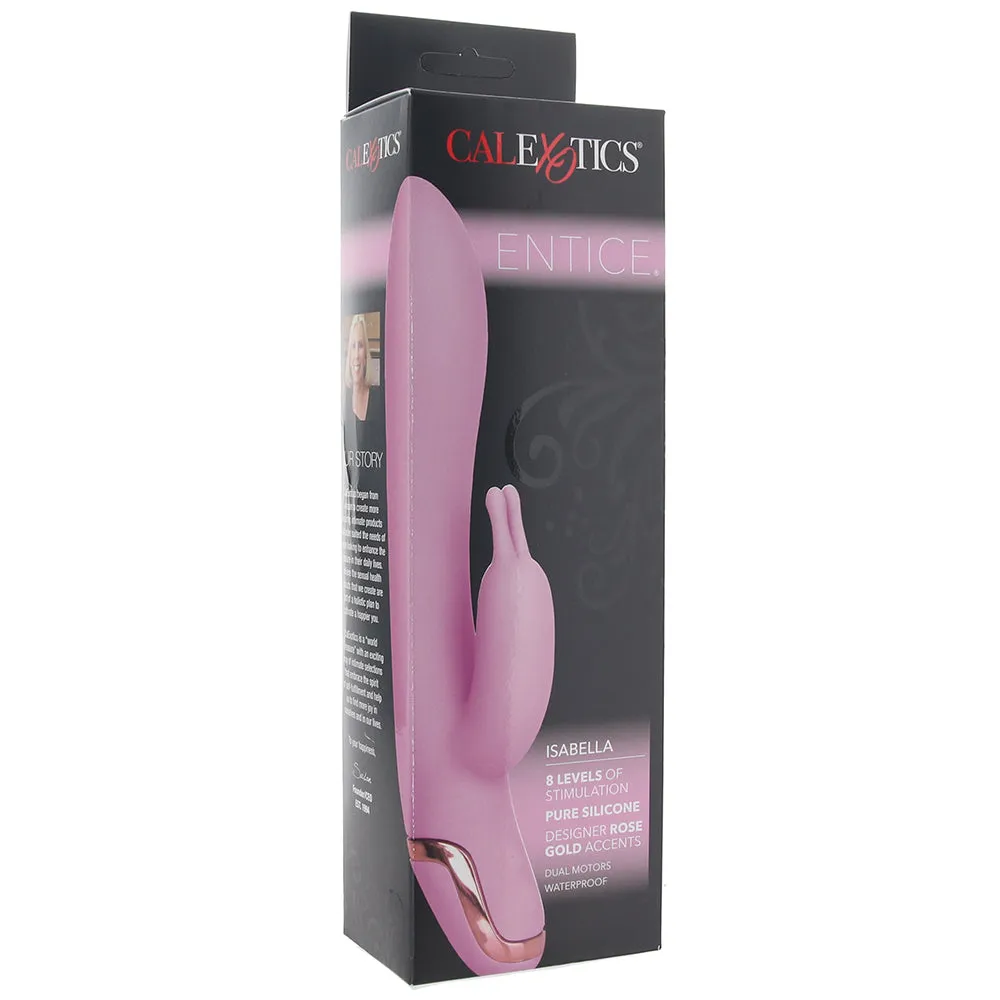CalExotics  Entice Isabella Silicone Rabbit Vibe in Pink-Seduce Mart